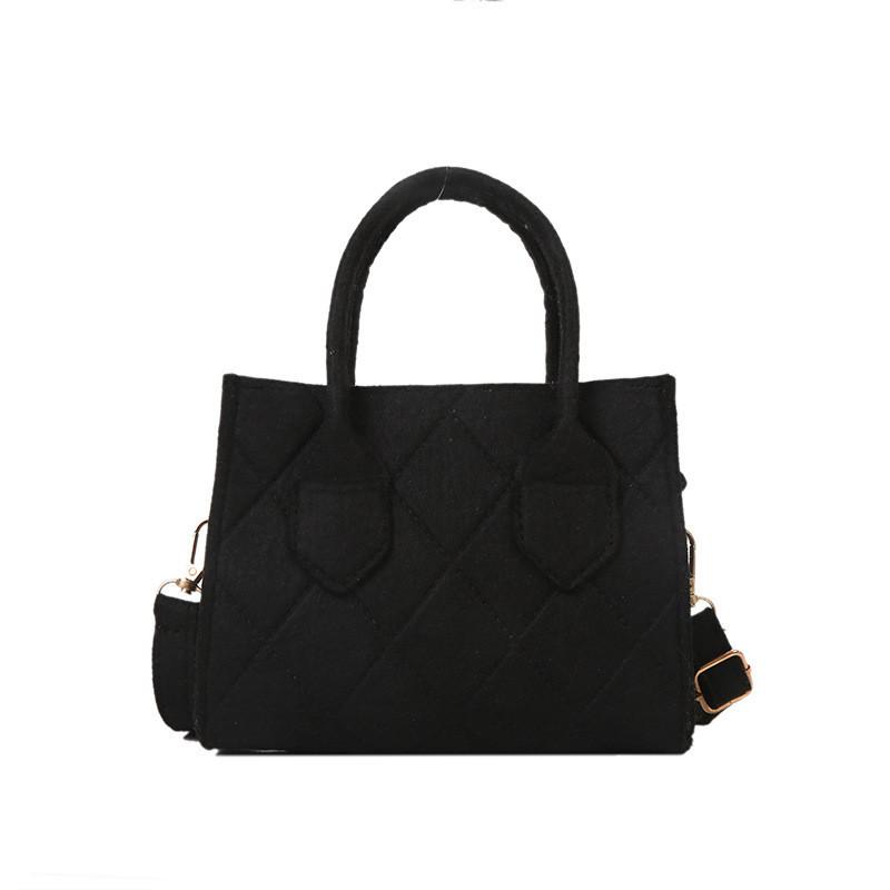 Chic Minimalist Felt Crossbody Bag Elegant Square Shape For Casual And Commuter Use