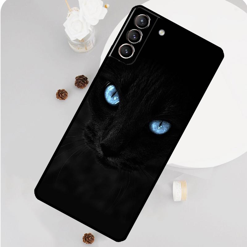 Cat Staring Eye Phone Case For Samsung Galaxy S26 S25 S24 S20 S21 S22 S23 Ultra S10 Plus S25 FE Funda Cover