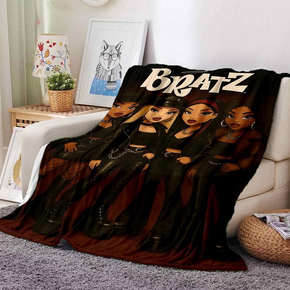 

1 шт. Плед Bratz Fashion Мягкий Теплый Плед Для Дневного Сна Для Дивана Софы Офиса Кровати Кемпинга Путешествий, Удобный 80cmx120cm