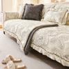 New High-End Embroidery French Retro Embroidery Cotton Sofa Cushion Back Towel Sofa Cover Cloth Machine Wash