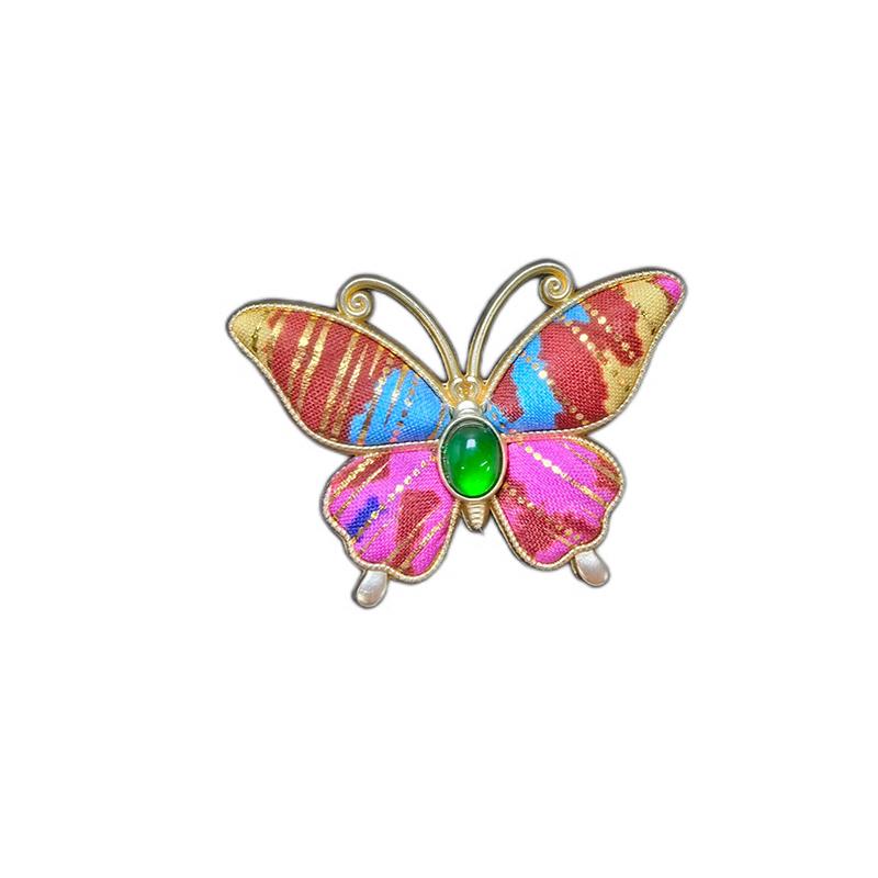 Hot Sale Ethnic Handmade Colorful Cute Butterfly Alloy Brooch for Women and Children As Party Gifts
