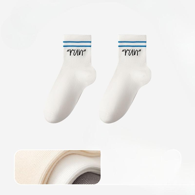 

Мужские весенне-осенние полосатые повседневные спортивные антибактериальные дезодорирующие износостойкие не скатывающиеся бесшовные хлопковые носки 1 pair