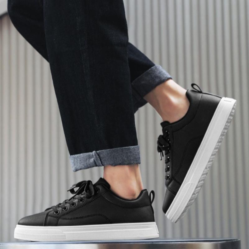 Fashion Fashion Men's Sneakers High Quality Leather Casual Shoes Luxury Tennis Shoes for Men Lace Up Skateboard Shoes Zapatillas Hombre