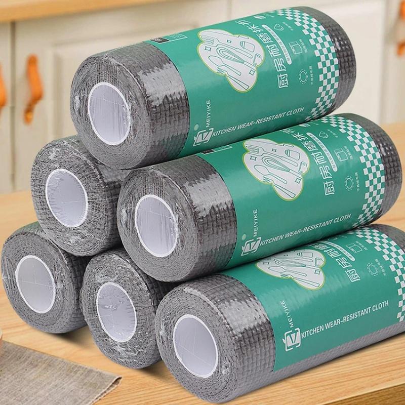 1 rolă = 25 bucăți de pânză de bucătărie, perie de unică folosință pentru oală, veselă, cârpă rezistentă la uzură, fără deteriorare a oalei și a bolului, fără lipire de ulei