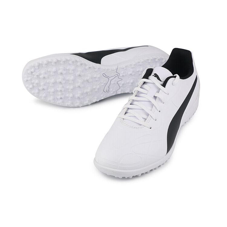 Puma Durable Non-Slip Supportive Shock-Absorbing Soccer Shoes Men Sneaker Black White 105674-02