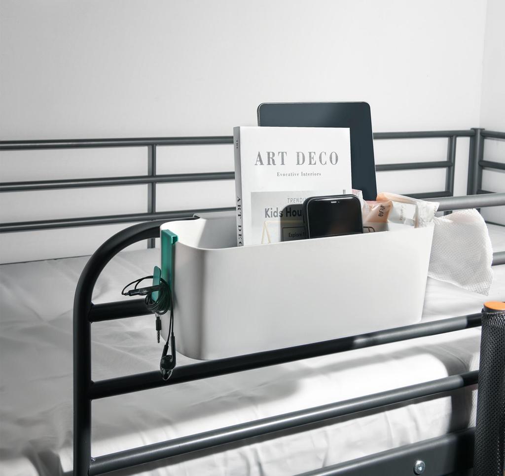 Bedside Hanging Shelf: Punch-Free Dorm Bunk, Student Organizer, Baby Diaper & Wipes Storage