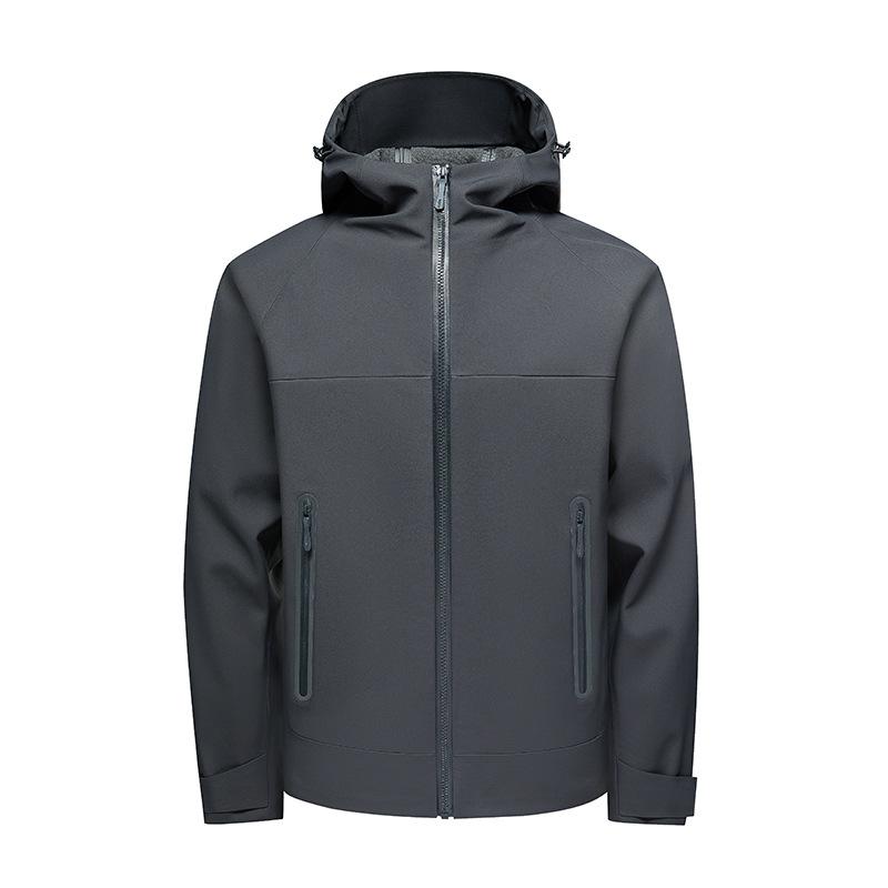 High-quality Fully Heat-sealed Rubberized Jacket, Windproof and Waterproof, Slim-fit Hooded Jacket, Outdoor Sports Mountaineering Jacket for Men S