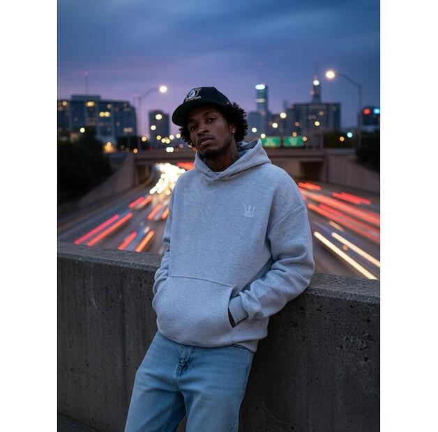 Jigga Wear Hoodie Wide Loose Classic Crown