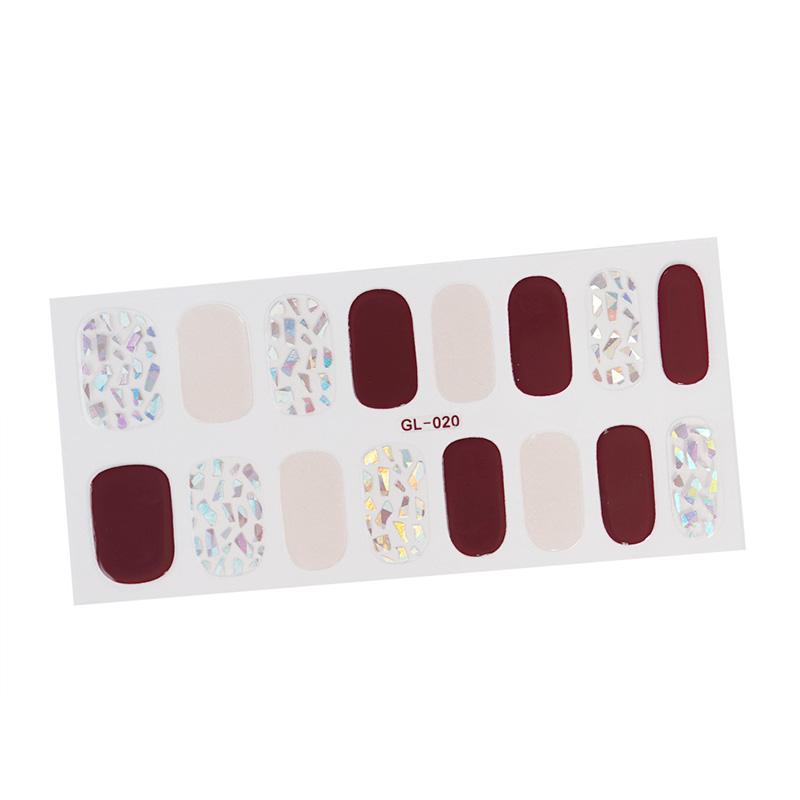 1PC Gel Wraps Paper Net Manicure Decals Nail Decals Laser Nail Polish Strip Art Nail Sticker