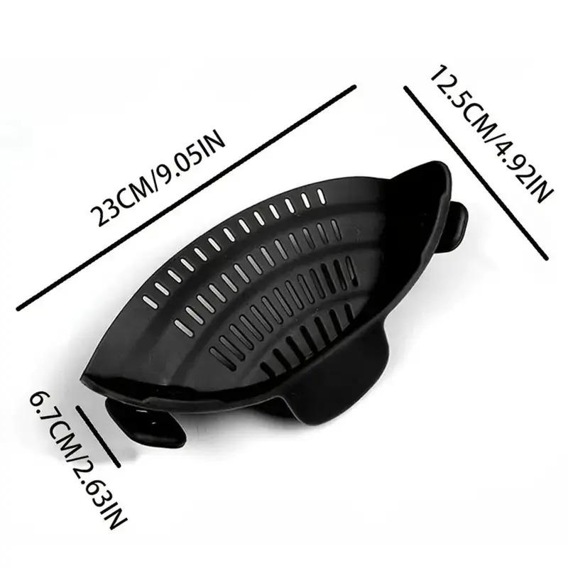 1Pcs Silicone Strainer, Pot Strainer, Adjustable Clip On Strainer For Pots Pans And Bowls, Kitchen Pot Strainer