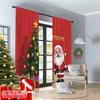 2pcs 2D flat printing Merry Christmas Popular Drapes christmas my partstom santa Polyester Without Electricity Festive Wall