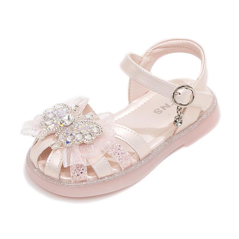 Girls' Closed-Toe Princess Sandals2026Summer new soft-soled fashionable non-slip versatile casual sandals for children