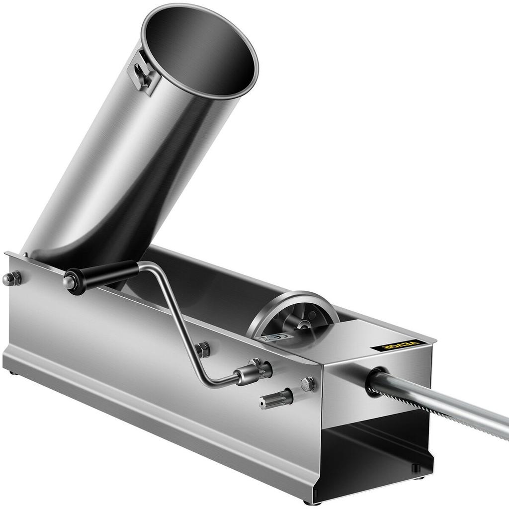 Sausage Stuffer Machine 7L Stainless Steel Sausage Filler Horizontal Manual Sausage Meat Stuffer Machine for Making Hot Dog Sausages Bratwurst