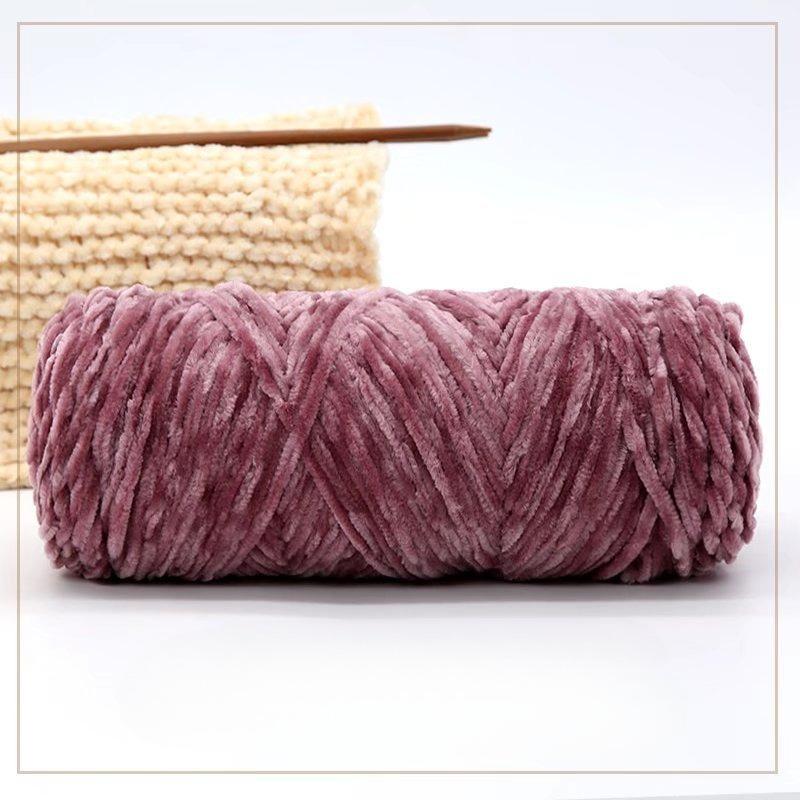 500g Chenille Soft Velvet Yarn Cotton Wool Yarn Crochet Yarn DIY Handmade Scarf Sweater Coat Blankets for Knitting Crafts