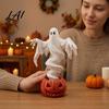 Halloween Ghost Pumpkin Decor Swirling Yard Lamp Lighted Spooky Statue Warm LED Outdoor Collectible Haunted House Ornament Decor Fall Autumn Garden