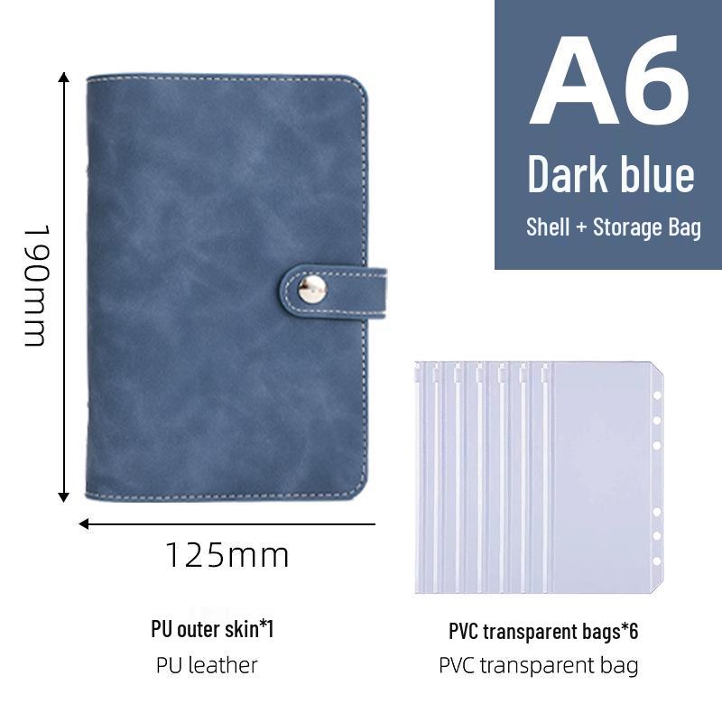 A6 Leather Buckle Loose-Leaf Notebook & A5 Multifunctional Planner with Custom Logo and Storage