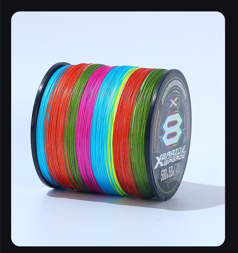 Japonská originální pevná PE rybářská šňůra YGK - 8vláknová potápivá šňůra na vláčecí nástrahy v barvě China Red