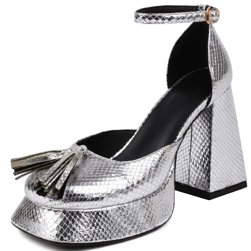 

Роскошные босоножки, женская летняя обувь 2025 года, туфли на платформе, высокие каблуки, сексуальные, золотисто-серебряные, для вечеринок, танцев, стриптиза, женская обувь 39 серебряный