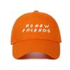 Korean Style 'No New Friends' Embroidered Unisex Baseball Cap with Sun Visor