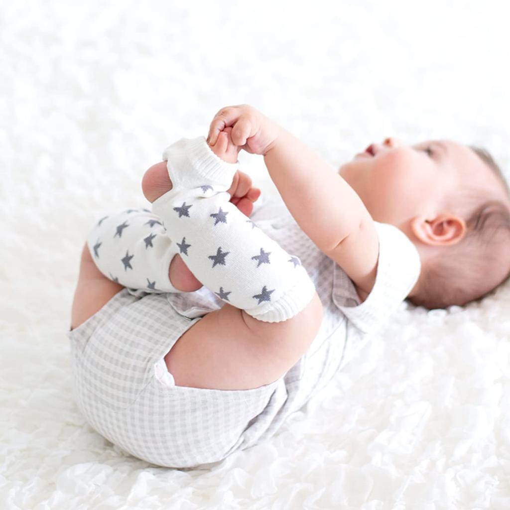 Baby Castle Stretchy Leggings, Grey Star Legwear, Made In Japan, Baby Stretchy Leggings