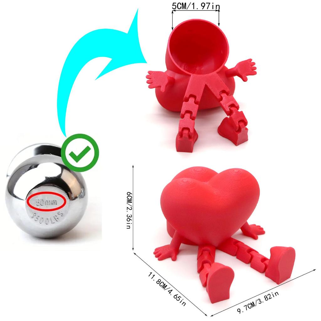 Heart-Shaped Trailer Coupling Cover Cap