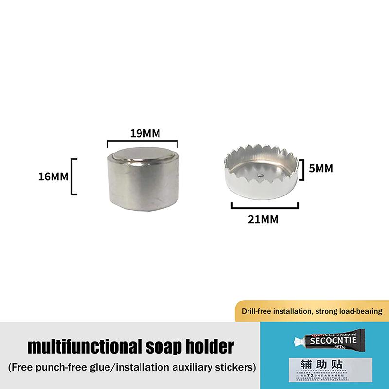 Soporte Magnético para Jabón de Acero Inoxidable Baño Cocina Soportes para Jabón sin Taladro Montados en Pared Soporte para Jabón de Drenaje