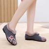 2025 Winter Cotton Shoes Embroidered Bag with Middle-aged and Elderly Warm Ethnic Wind Comfortable Soft Sole Mother Cotton Shoes