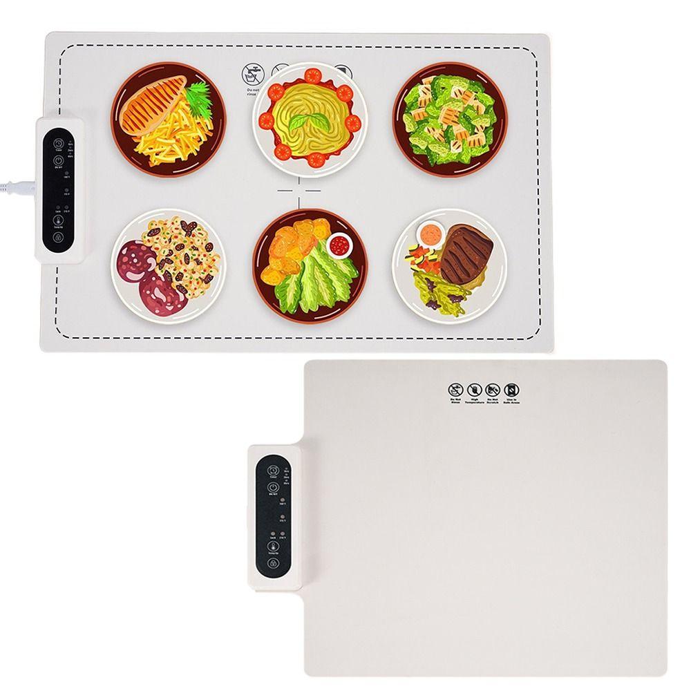 Foldable Food Warm Tray 3 Modes Silicone Food Warmer Mat Electric Insulation Board  Dining Table