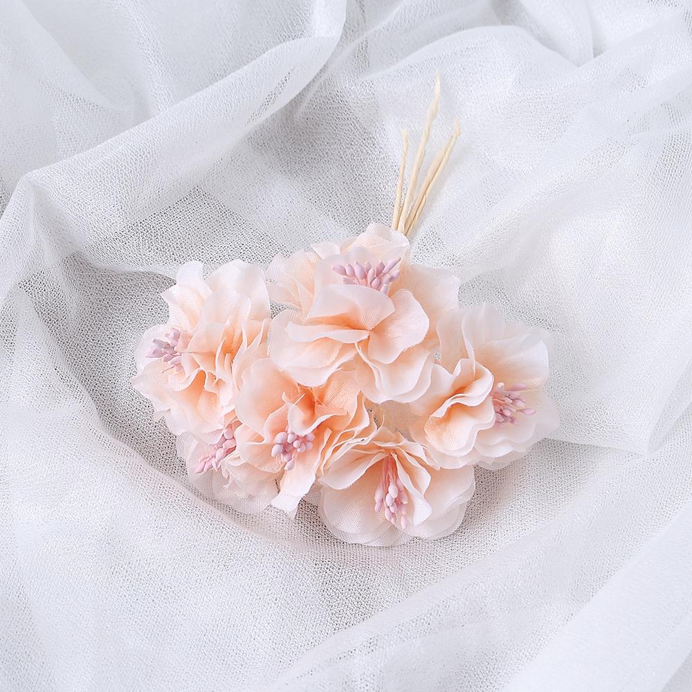 

1/2Pcs Mini Artificial Flowers Bouquet Fake Flowers for Home Room Decor Wedding Decoration DIY Craft Garland Gifts Accessories 1Pcs шампанського