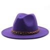 Felt Hat British Belt Vintage Versatile Top Hat Men'S And Women'S Jazz Hat Wool Hat