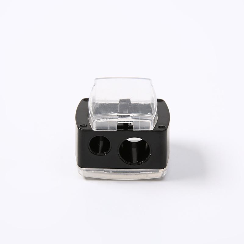Dual-Hole Eyeliner & Eyebrow Pencil Sharpener with Lid