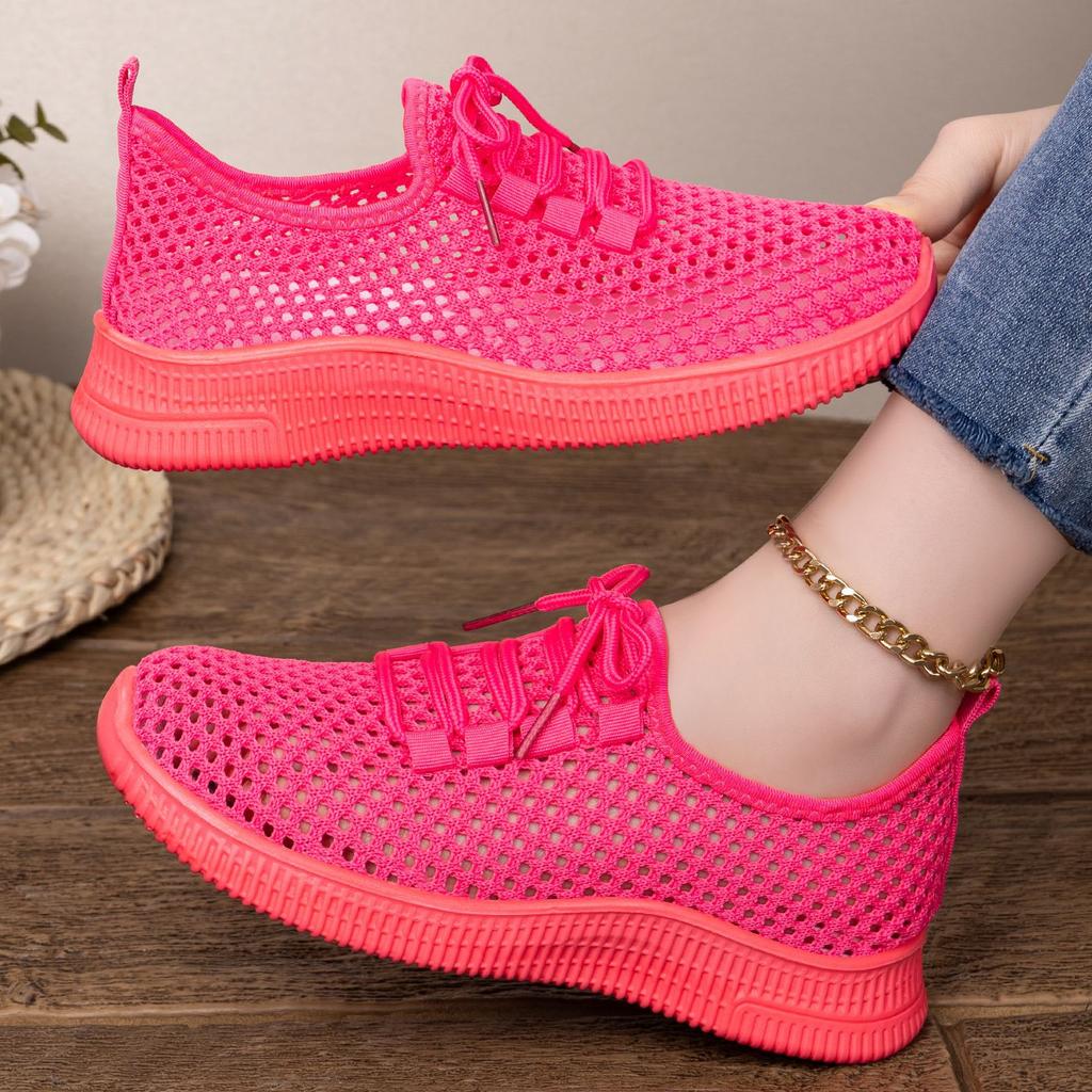 Women Shoes Summer Versatile Casual Shoes Mesh Cutout Breathable Sneakers Soft Sole Mom Shoes Casual daily Comfortable Lightweight Sneakers