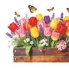 Tulip Flower Wall Stickers Peel and Stick Wall Decals Vinyl Floral Stickers