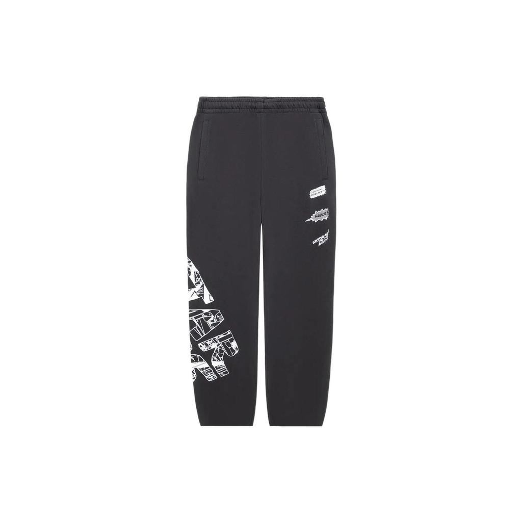 Li-Ning X Star Wars Letter Pattern Print Loose Casual Sweatpants Men Bottoms Black AKLS477-1