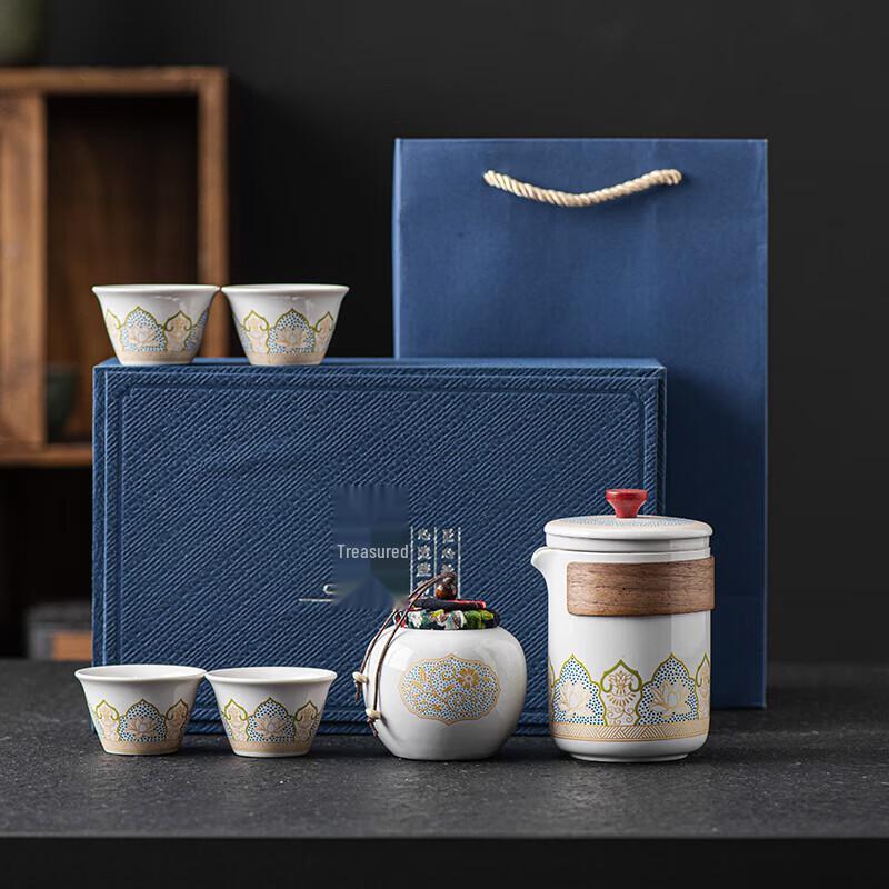 Pinjian Ceramic Kung Fu Travel Tea Set