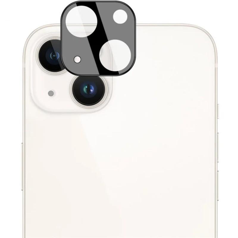For iPhone 15 Plus/iPhone 15 Camera Lens Protector WANLONFENG HD Full Black Silk Printed Lens Film