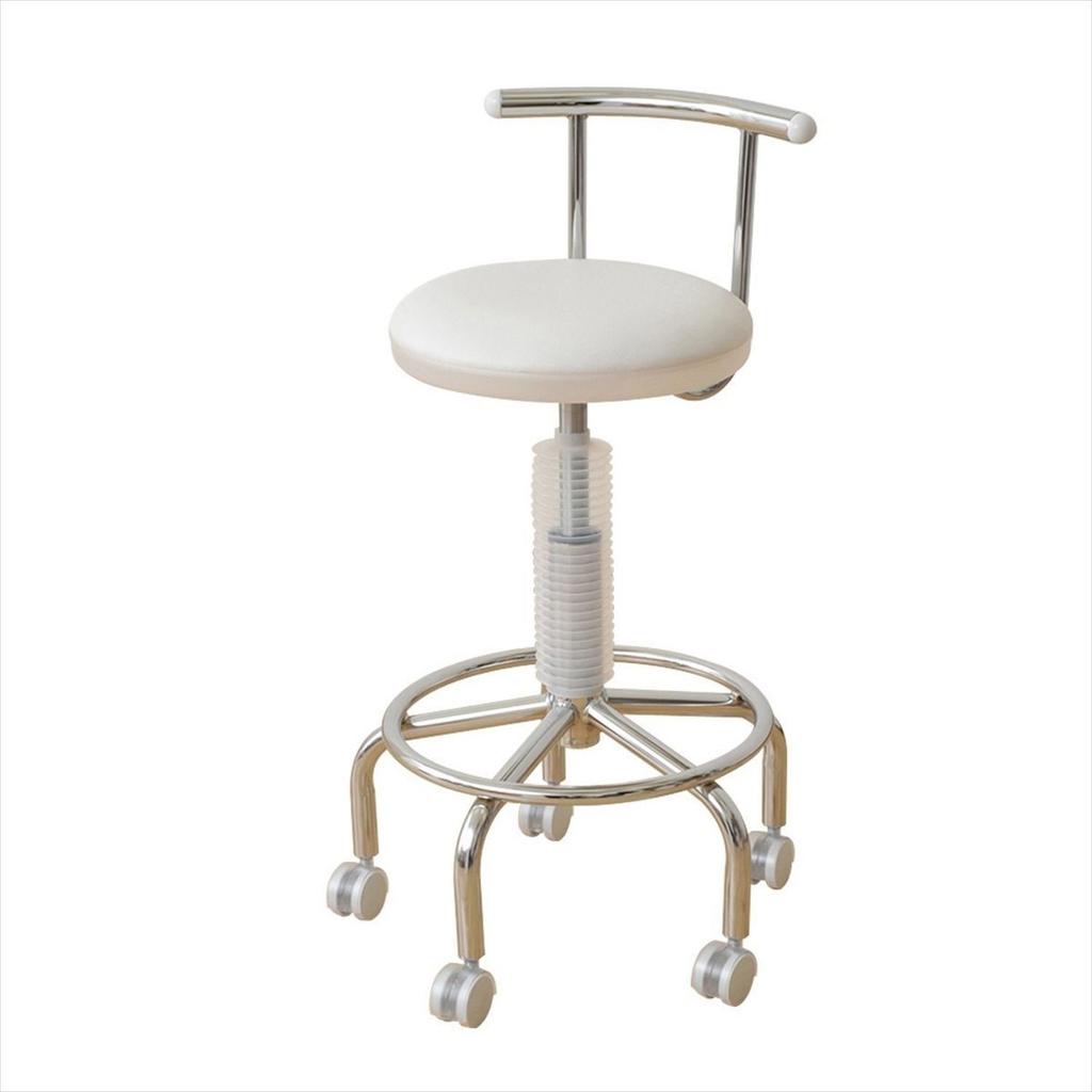 YAMAZEN Cybercom Bar Counter Chair with 2-Way Casters, White, CB-172(W)