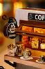 CUTEROOM Miniature Dollhouse Model Cafe with LED DIY Birthday Home Decoration for Family and Friends Kit, House, Lights, Craft, Gift, (QT048)