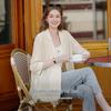 Women's Lightweight Acetate Blend 3/4 Sleeve Blazer