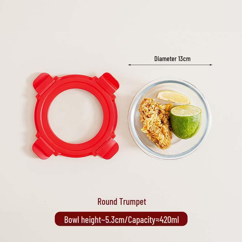 High Borosilicate Glass Lunch Box - Office Worker Bento Box with Fresh-Keeping Seal