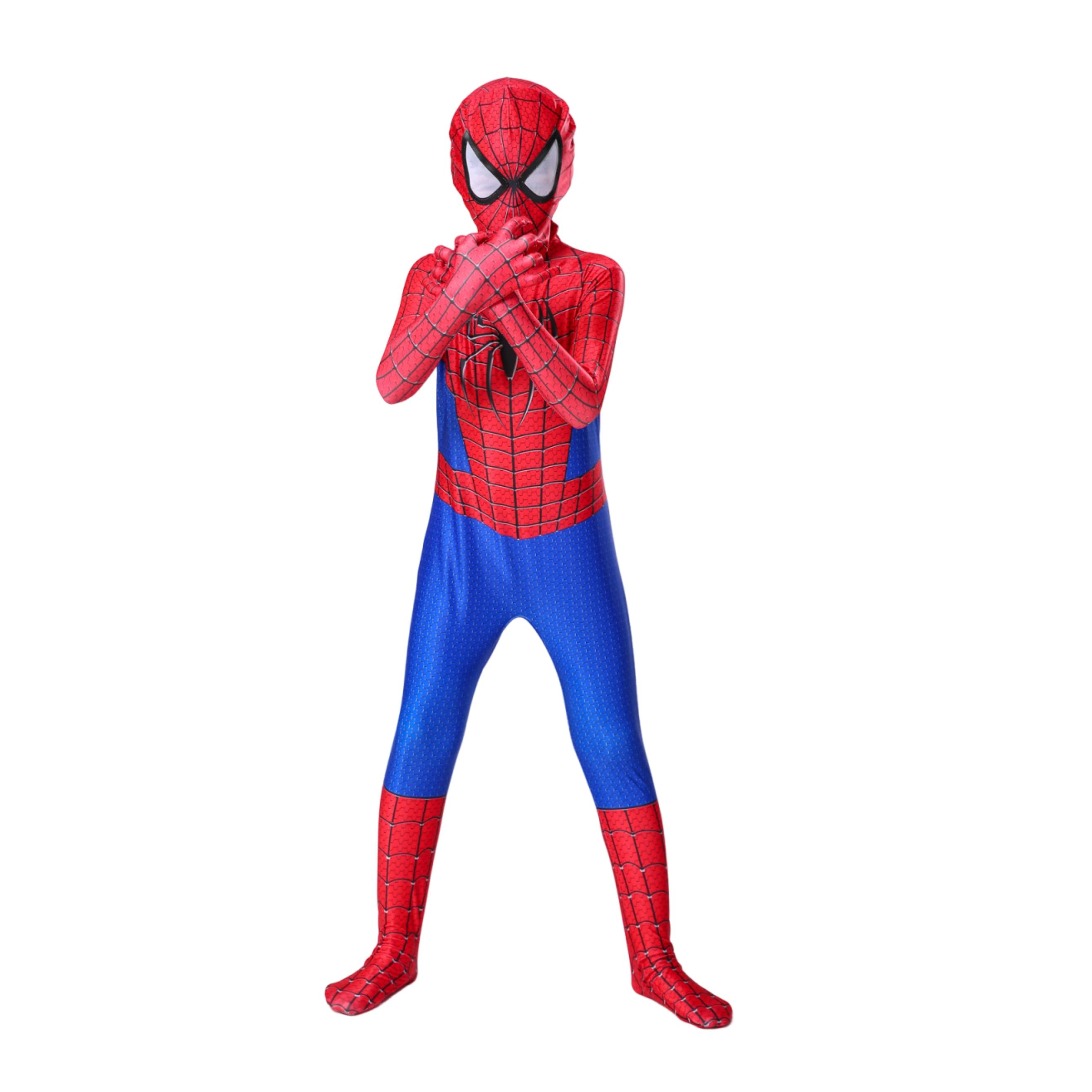 

Костюм для ребенка и взрослого Майлз Моралес Человек-паук Косплей Боди Хэллоуин Карнавал Супергерой Полный костюм Зентай Комбинезон 100