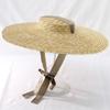 Women's Summer Straw Hat with Wide Brim and Long Straps for Sun Protection