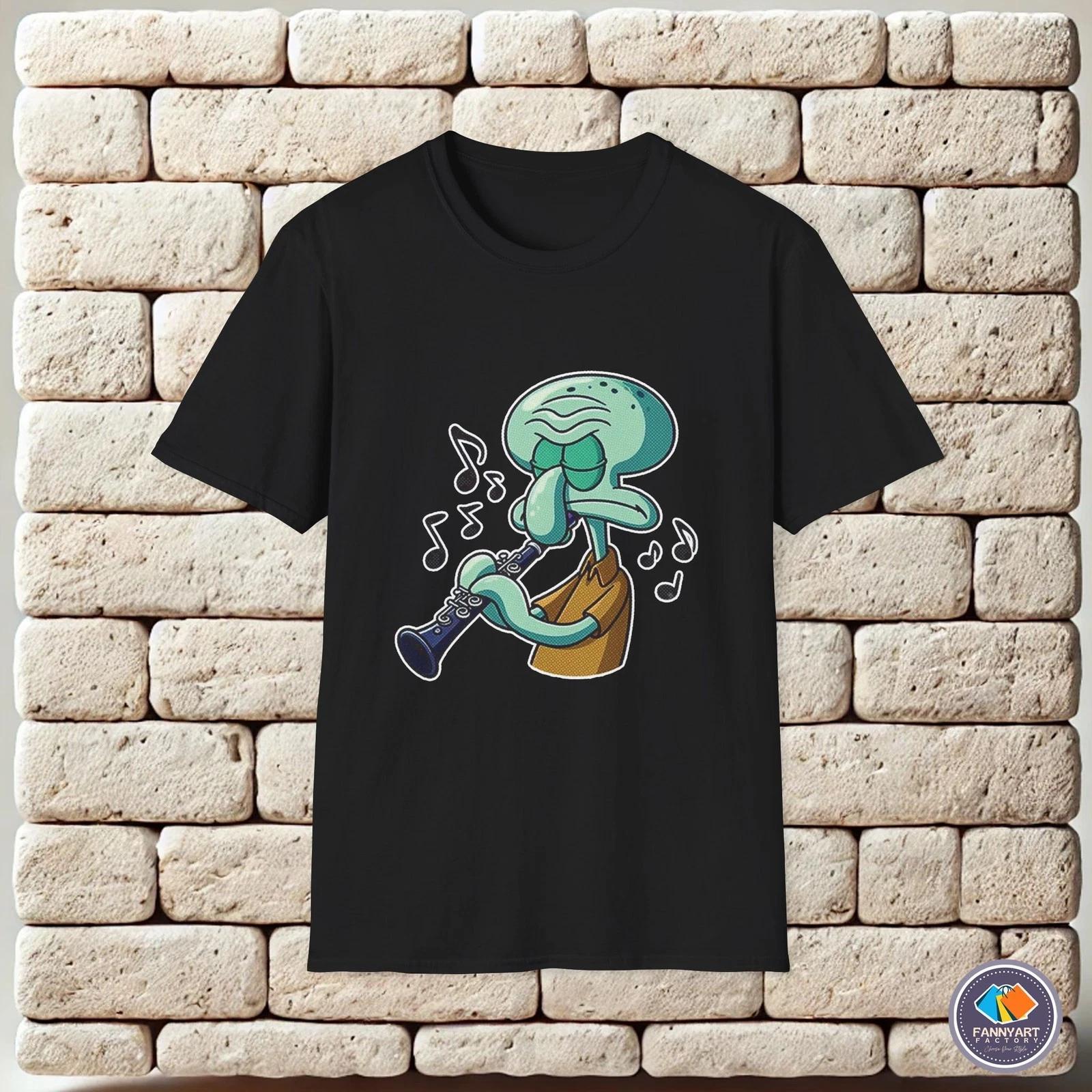 

Squidward Playing Clarinet Unisex T-Shirt 3XL