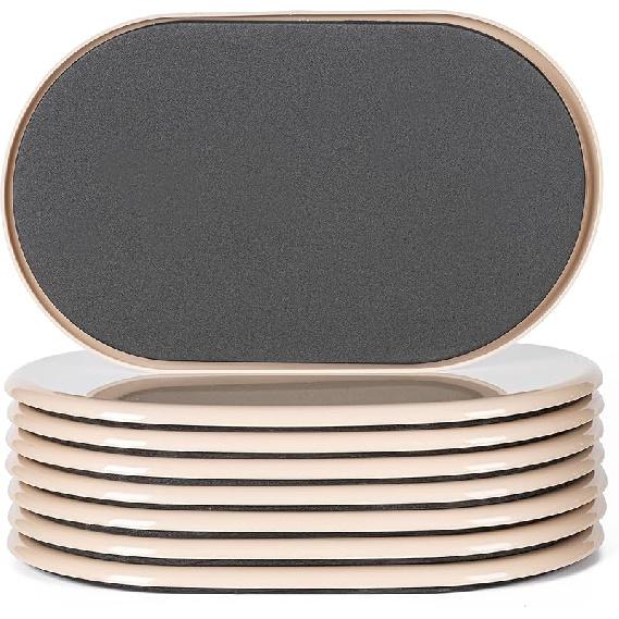 Furniture Sliders, 8 Pcs 3 1/2'' Furniture Sliders Pads for Hardwood Floors, Chair Legs Floors Protectors, Reusable Round Glides Glider, Heavy Duty