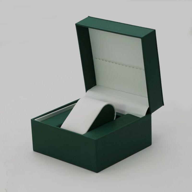 Rounded Corner PU Leather Single Watch Storage Box with Threaded Flip Cover