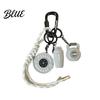 Fitness Enthusiast Keychain Weightlifting Equipment Charm with Keyring Weight Plate