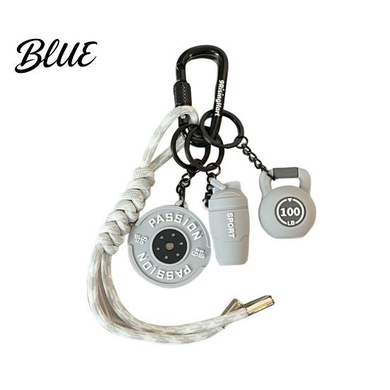 Fitness Enthusiast Keychain Weightlifting Equipment Charm with Keyring Weight Plate