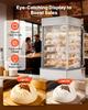 5-Tier Commercial Food Warmer Display, 1200W Food Display Warmer with LED Light, Adjustable Shelf & Stainless Steel Frame, 30~110 Steam Heating, 120L