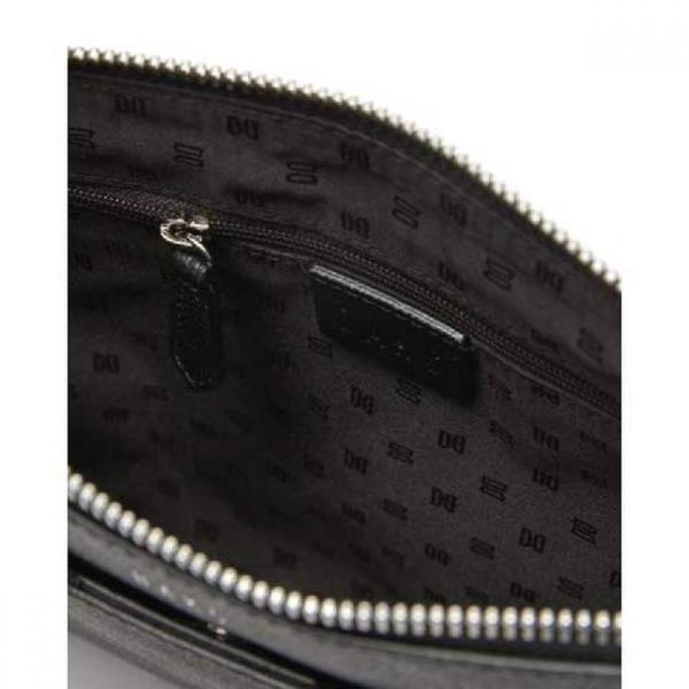 Daks Black Leather Dd Pattern Clutch Bag Dbba2e467bk