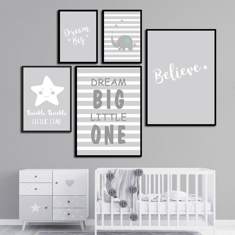 

Холст с английской цитатой, детские настенные панно для гостиной, художественный принт, современная детская картина для спальни HD2673